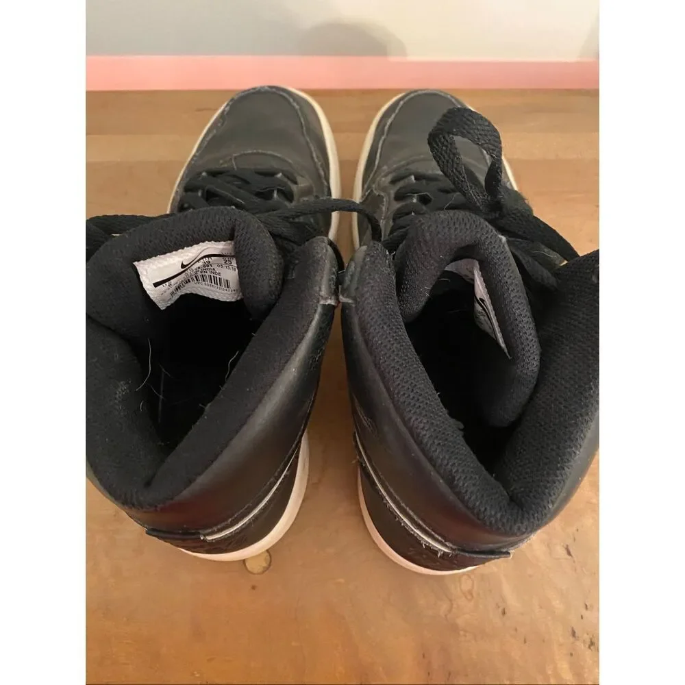Nike size 8 Ebernon Mid-Top Sneakers black white Women’s shoes